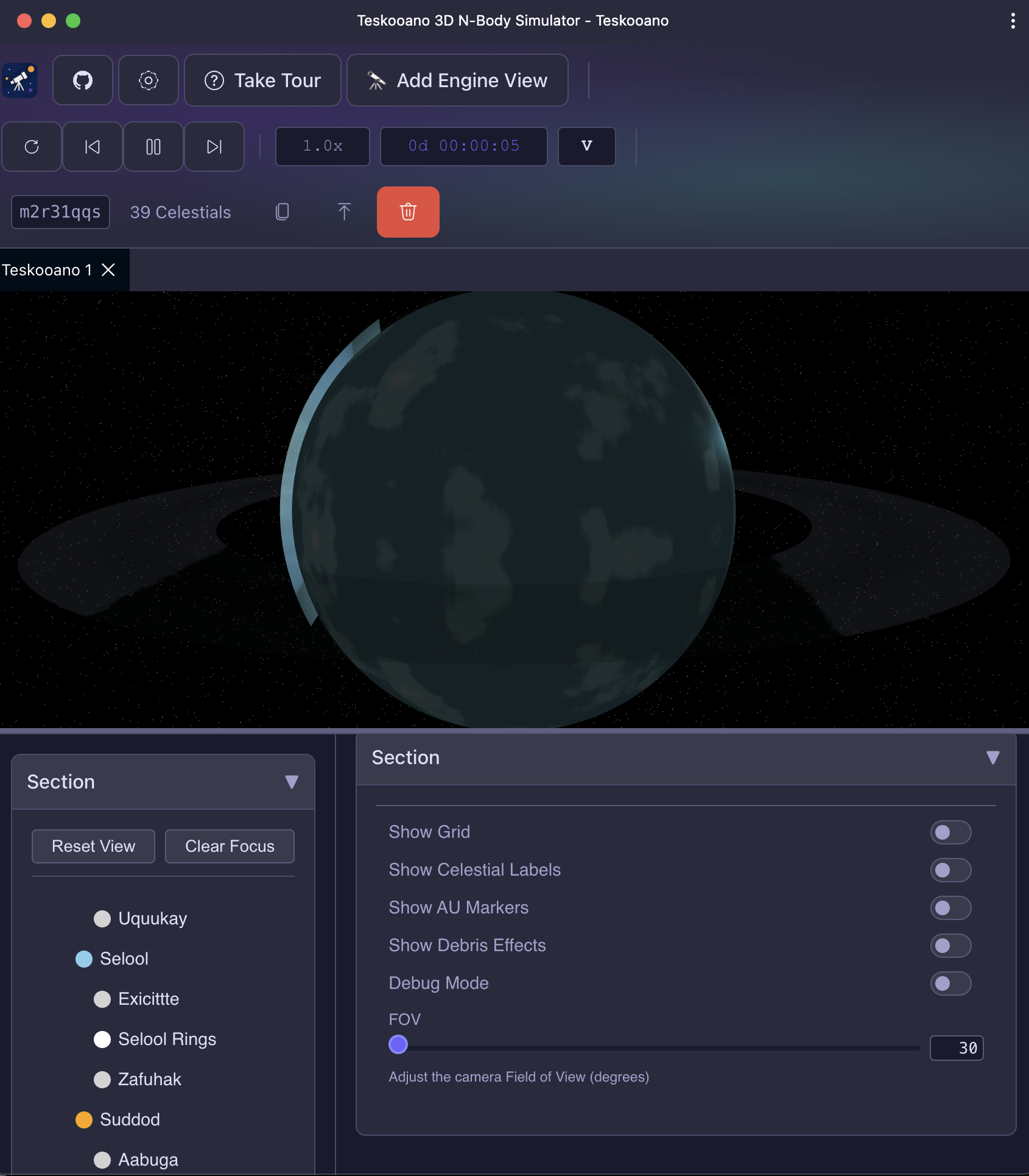 Mobile interface screenshot