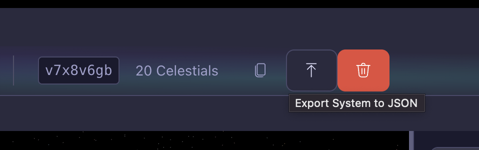 Export interface screenshot