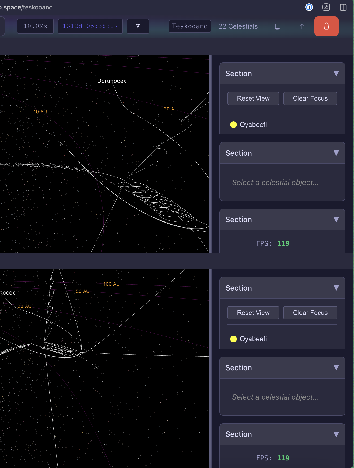 Performance screenshot