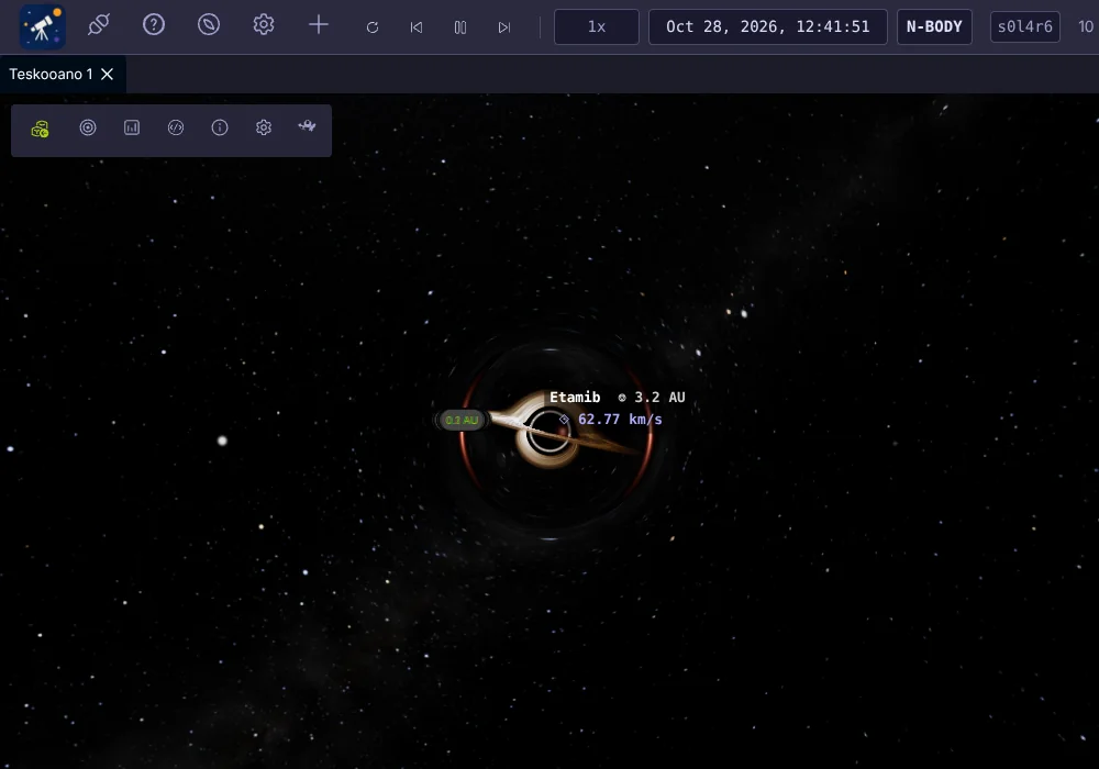 A companion star seen lensed around a black hole