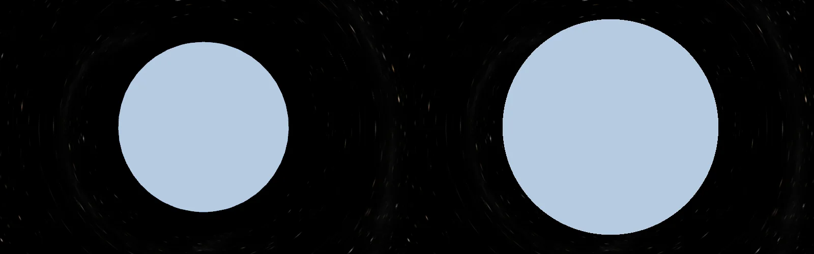 A neutron star bending the starfield around it