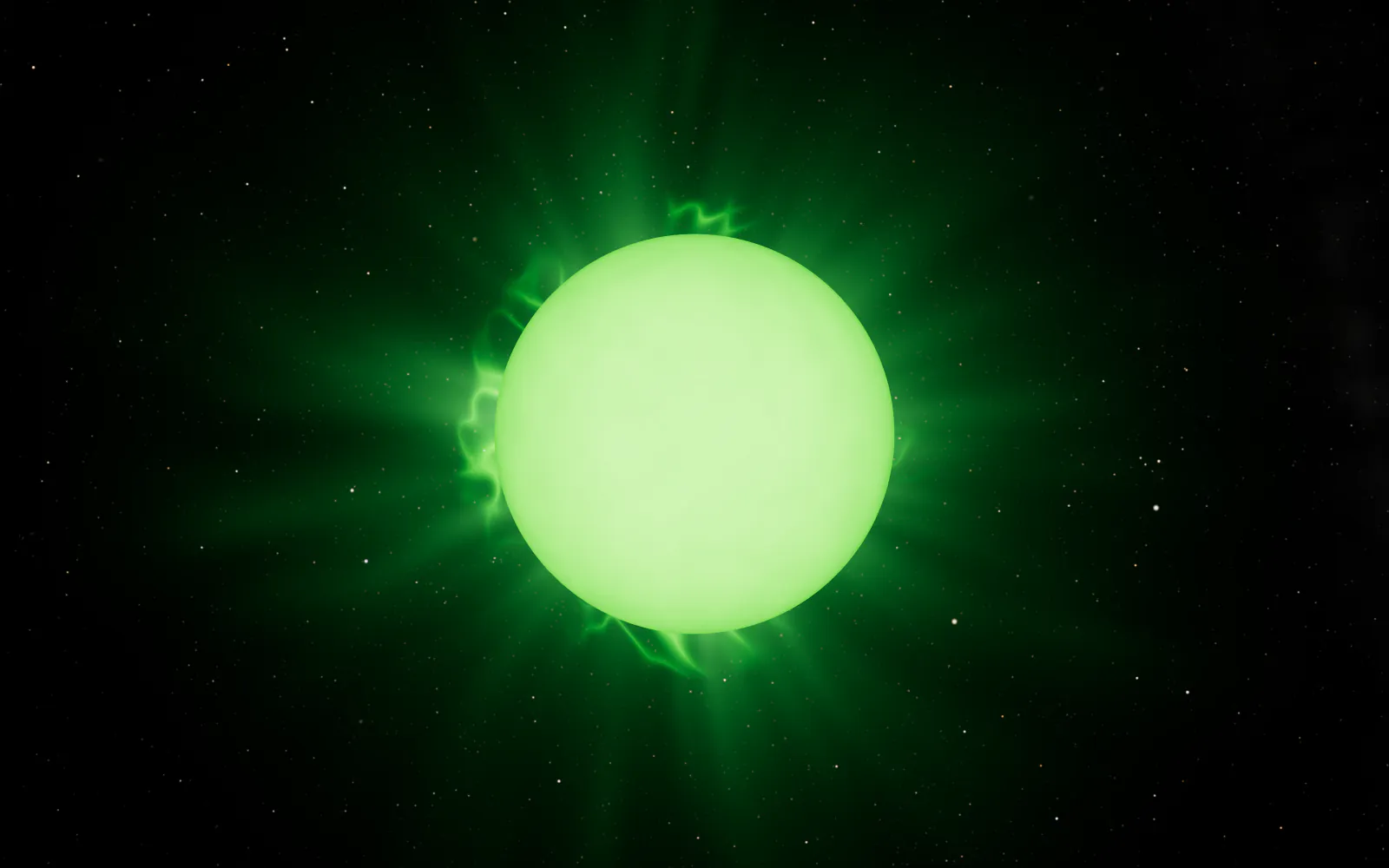 WD J1330+6435, a green white dwarf with a pale corona